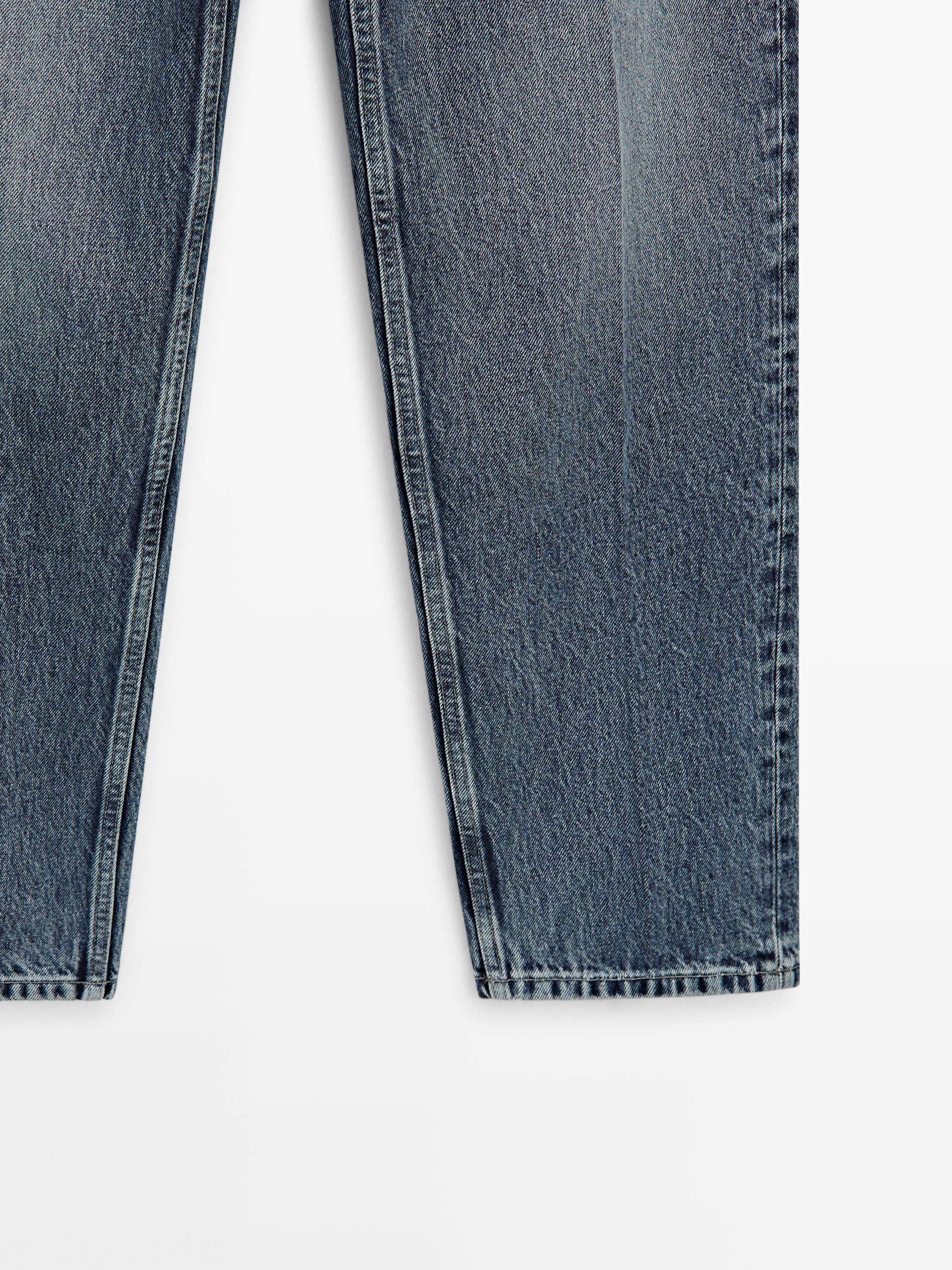 High-waist relaxed fit barrel jeans